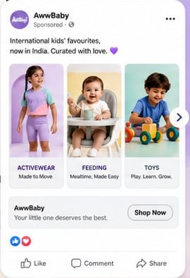 AwwBaby Meta ad