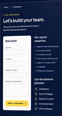 NM Consultings employer role-brief form