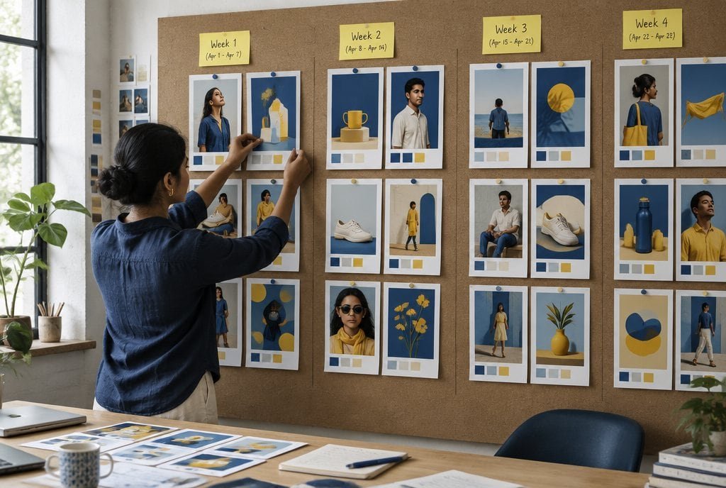 A wall of ad creative being refreshed with new versions.